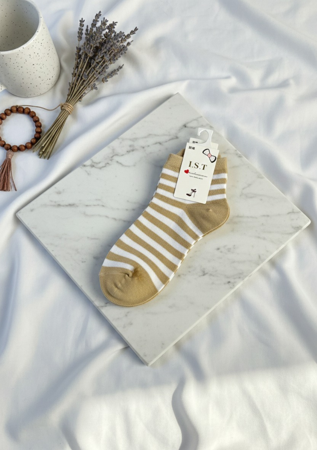 Striped Ankle Socks – Soft Cotton Blend (Pack of 5)