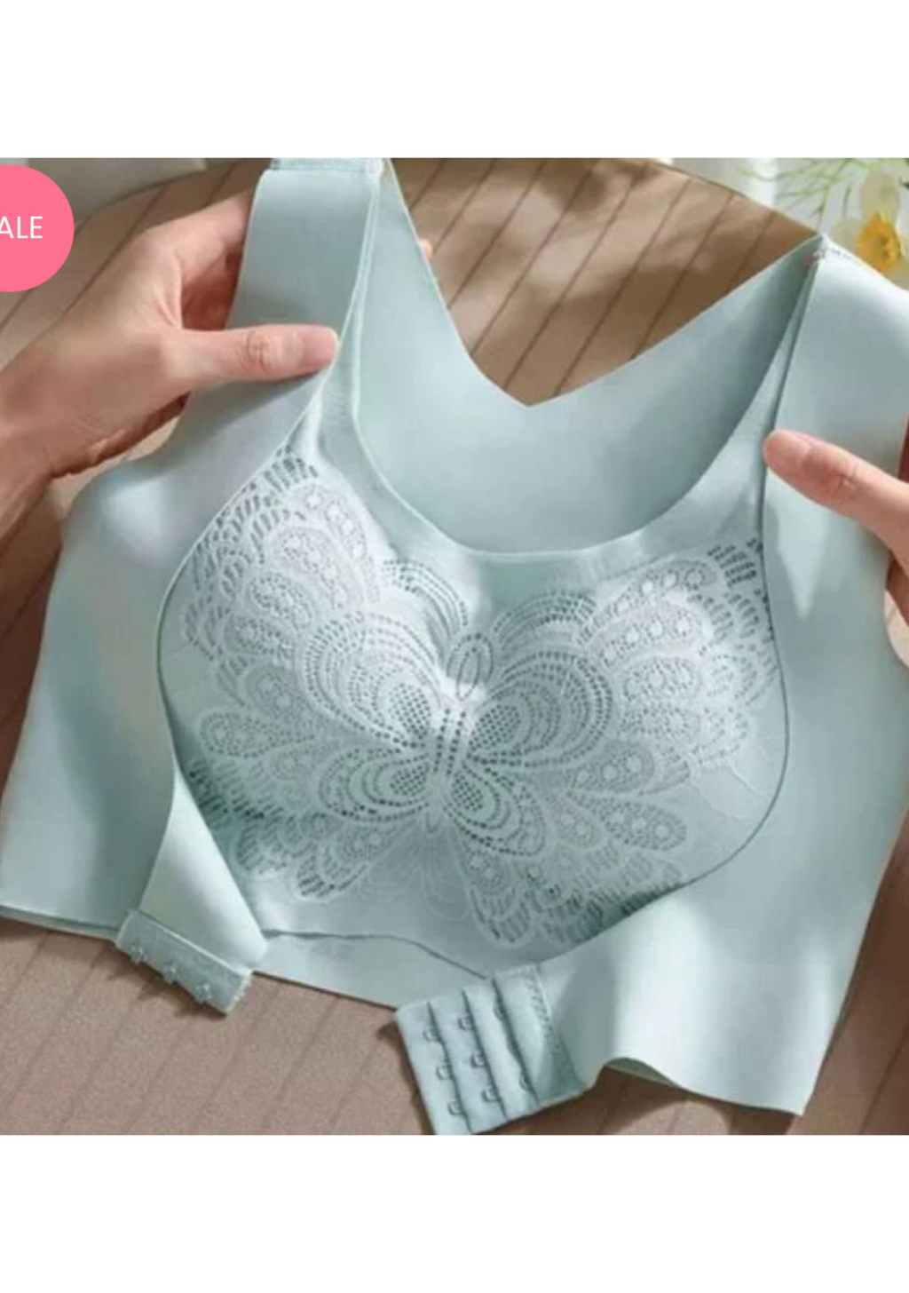 Front Hook Cotton Embroidered Bra – Elegant & Comfortable