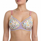 Pack of 5 Printed Cotton Bras in Random Prints-Soft & Premium