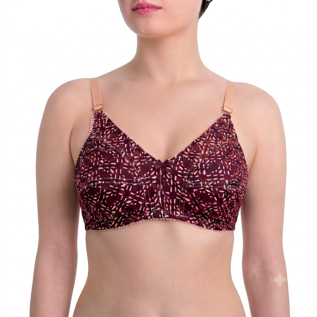 Pack of 5 Printed Cotton Bras-Soft & Premium
