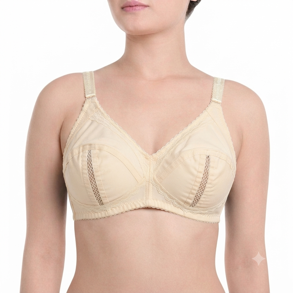Turkish Minimizer Plain Cotton Bra | High-Quality Full Coverage Bra