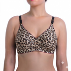 Women's Leopard Print Padded Bra | Soft & Comfortable Daily Wear