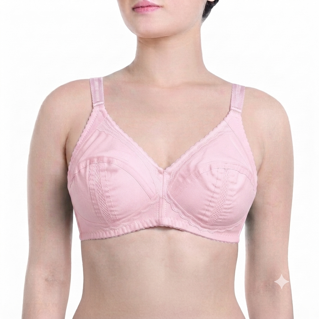 Turkish Minimizer Plain Cotton Bra | High-Quality Full Coverage Bra