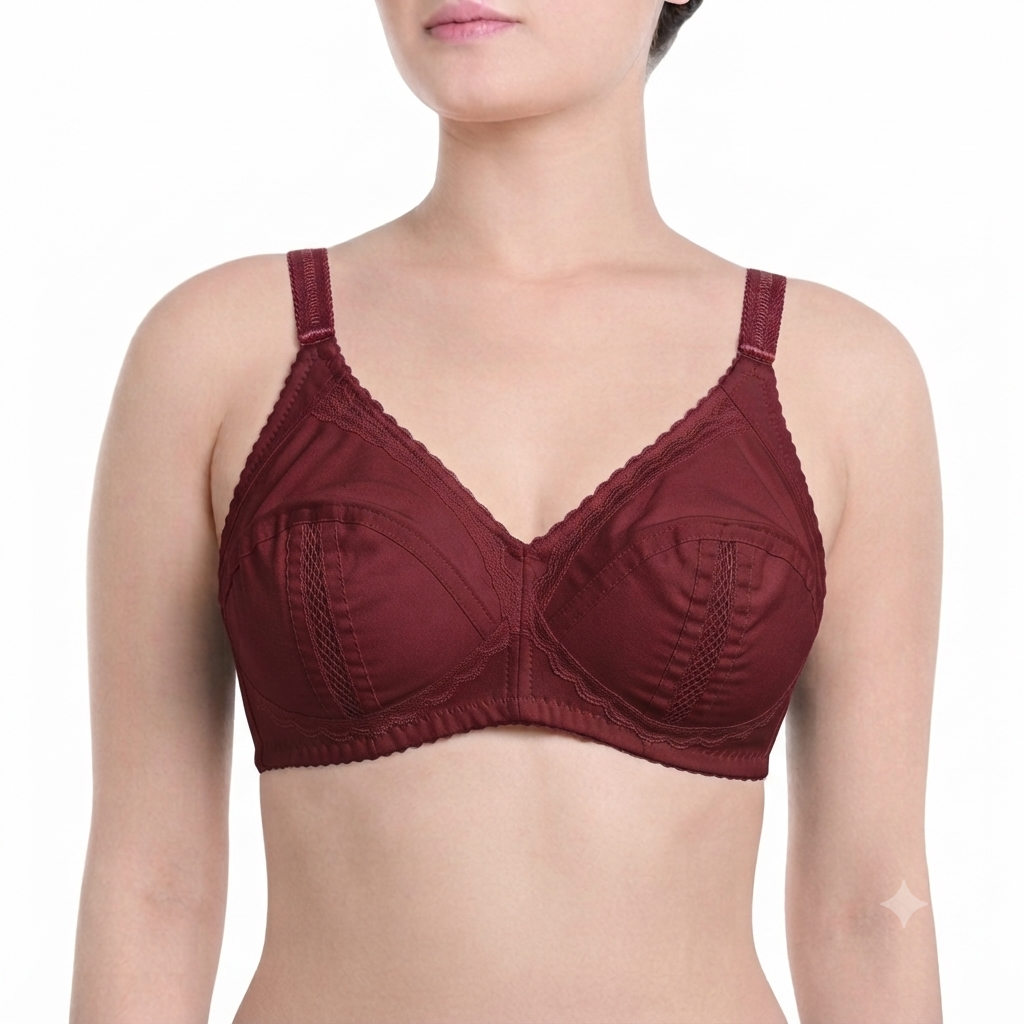 Turkish Minimizer Plain Cotton Bra | High-Quality Full Coverage Bra