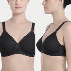 Pack of 5 Cross Belt Cotton Net Bra -Soft & Breathable