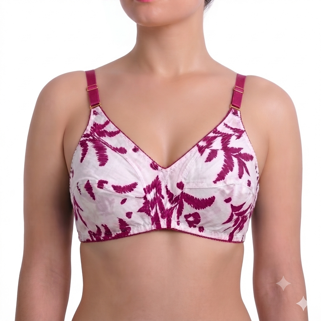 Pack of 5 Printed Cotton Bras-Soft & Premium