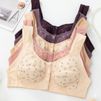 Front Open Button Bra in Cotton Jersey Stuff -Easy To Wear