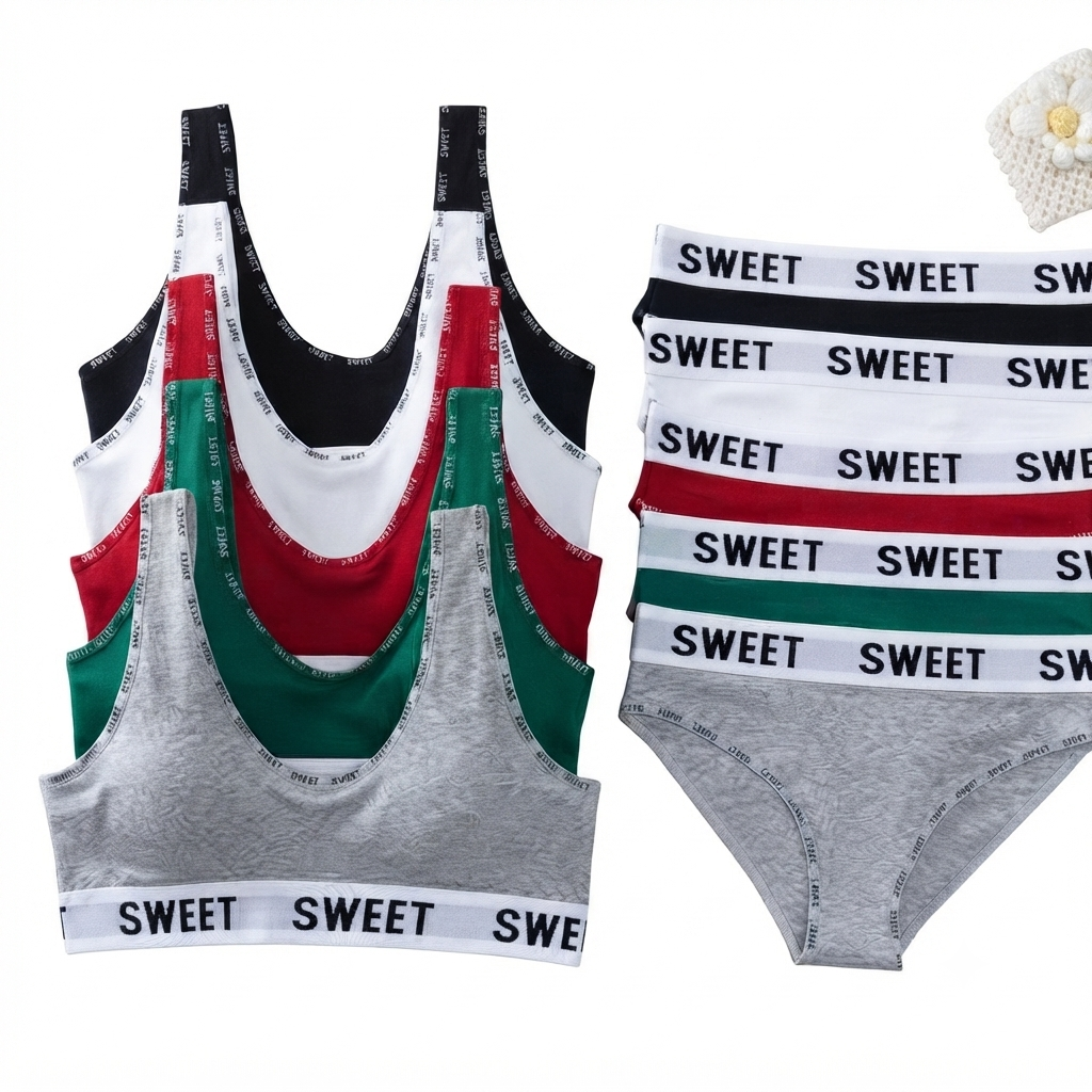 Sweet Bra & Panty Set | Soft Comfortable Matching Lingerie Set for Women