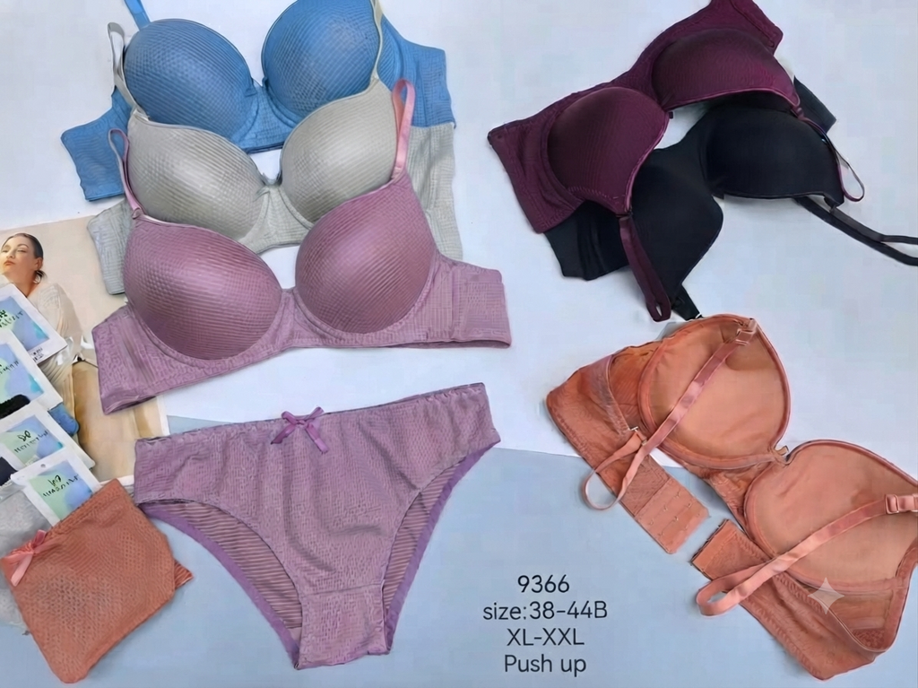 Double Padded Push-Up Bra Set | Soft Bra & Panty Combo