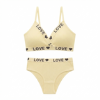 Love Bra & Panty Set | Soft Comfortable Matching Lingerie Set for Women