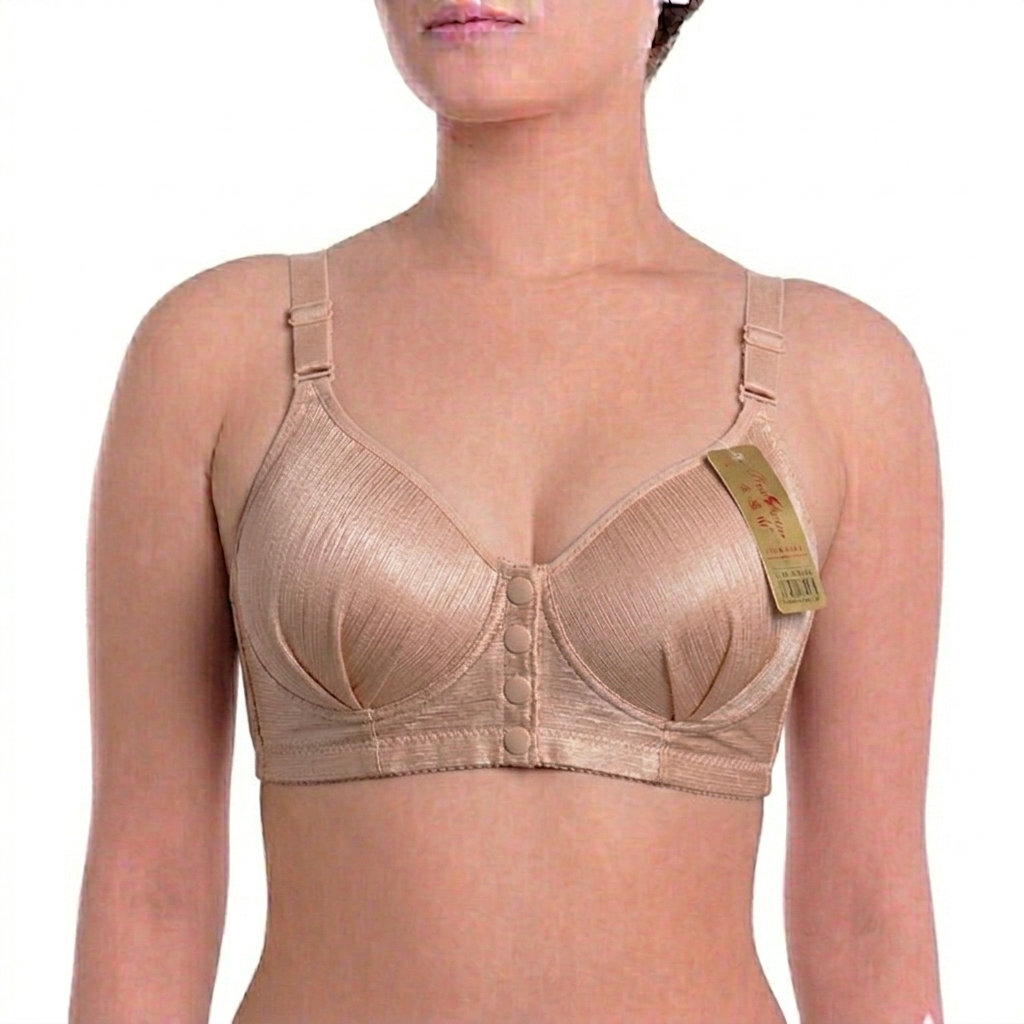Front Open Padded Button Bra-Comfortable Front Closure