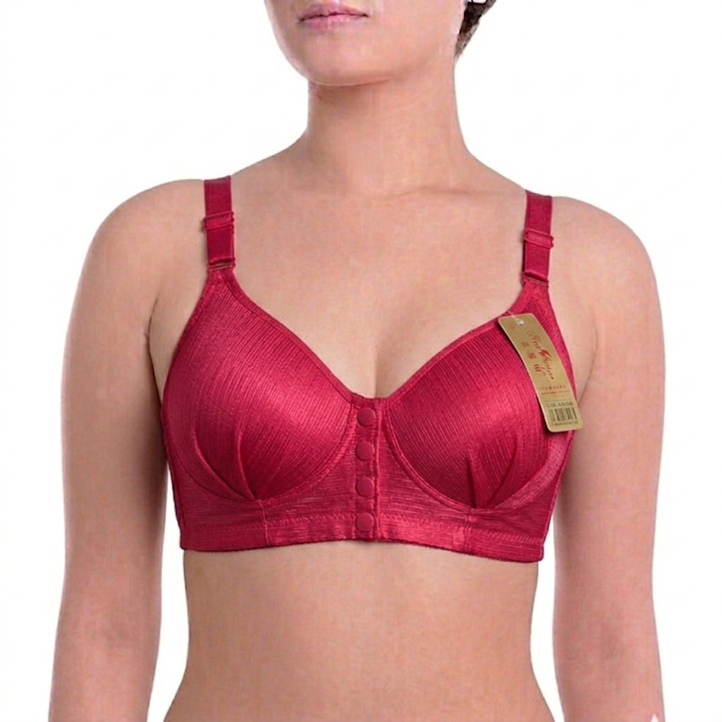 Front Open Padded Button Bra-Comfortable Front Closure
