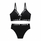 Love Bra & Panty Set | Soft Comfortable Matching Lingerie Set for Women