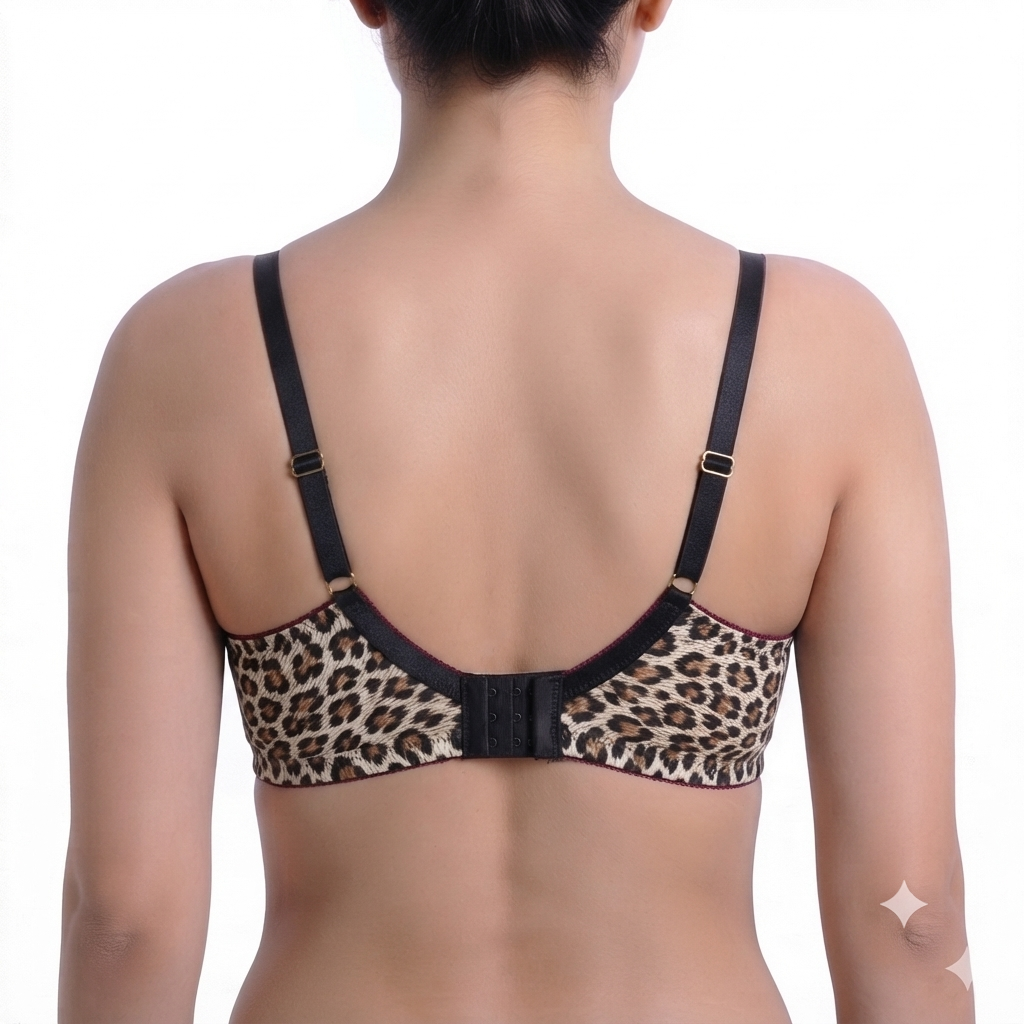 Women's Leopard Print Padded Bra | Soft & Comfortable Daily Wear