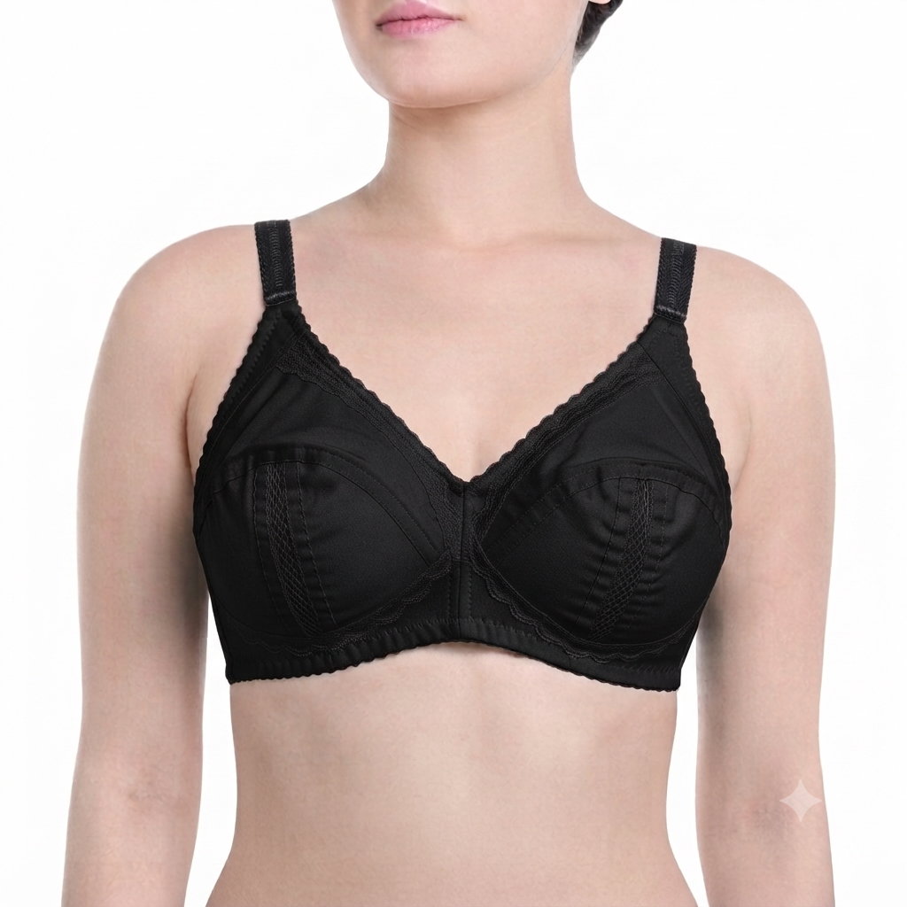 Turkish Minimizer Plain Cotton Bra | High-Quality Full Coverage Bra