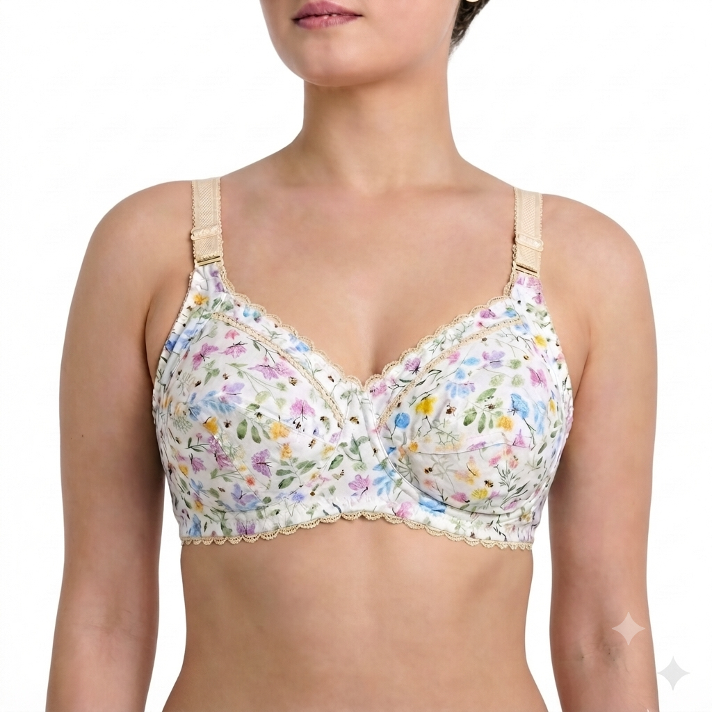 Pack of 5 Printed Cotton Bras-Soft & Premium