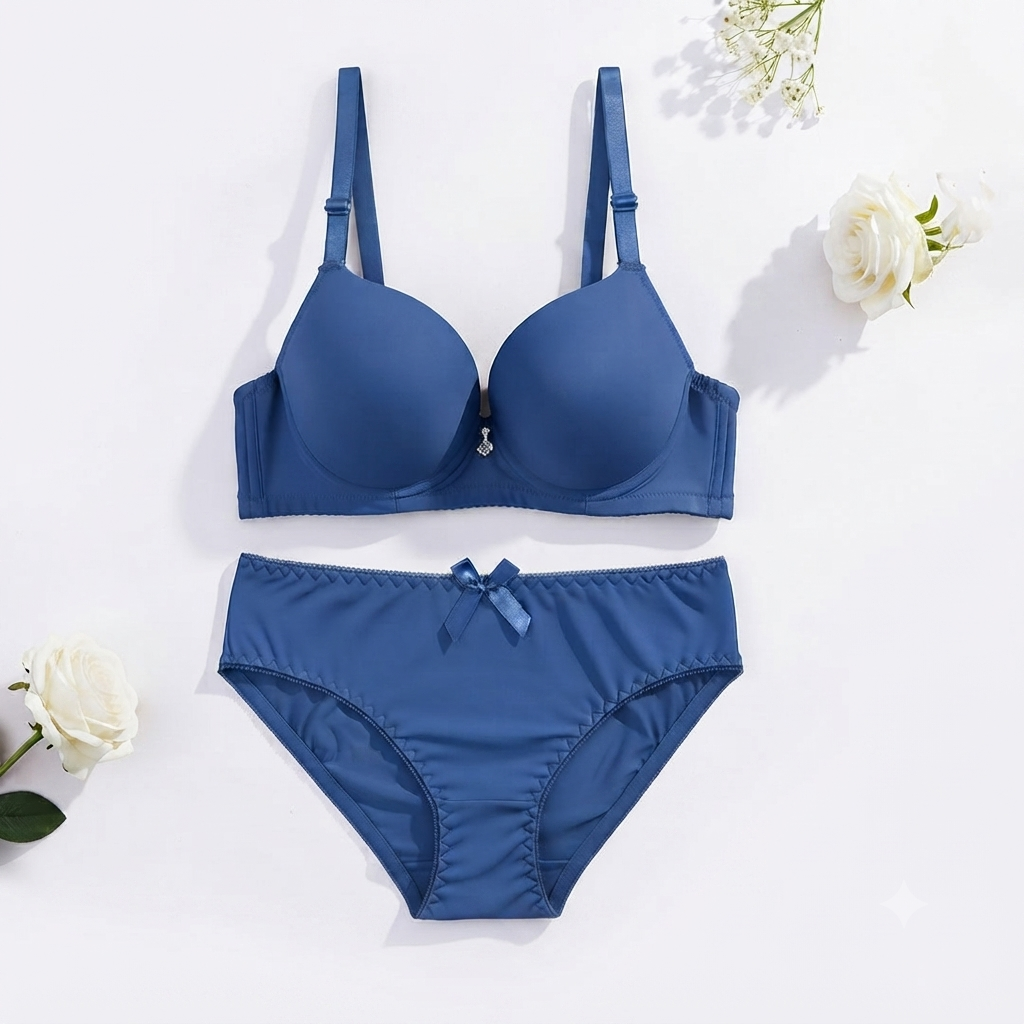 Double Padded Push-Up Bra Set | Soft Bra & Panty Combo