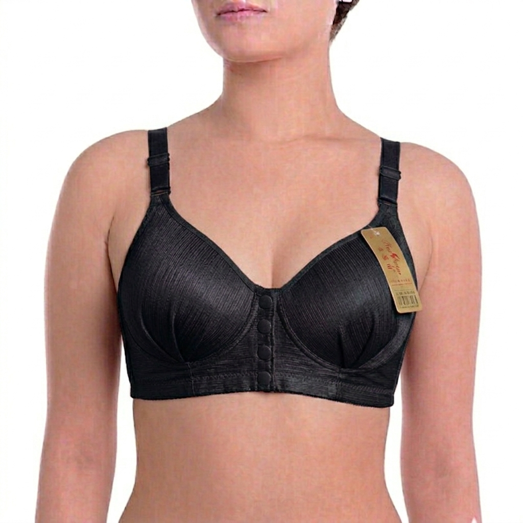 Front Open Padded Button Bra-Comfortable Front Closure