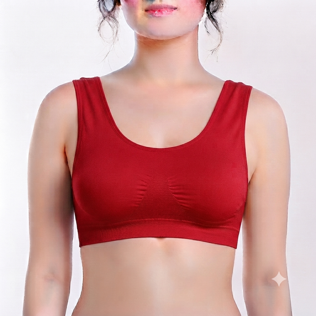 Women's Air Bra Blouse | Seamless Stretch Wireless Comfort Bra