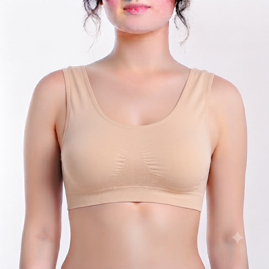 Women's Air Bra Blouse | Seamless Stretch Wireless Comfort Bra
