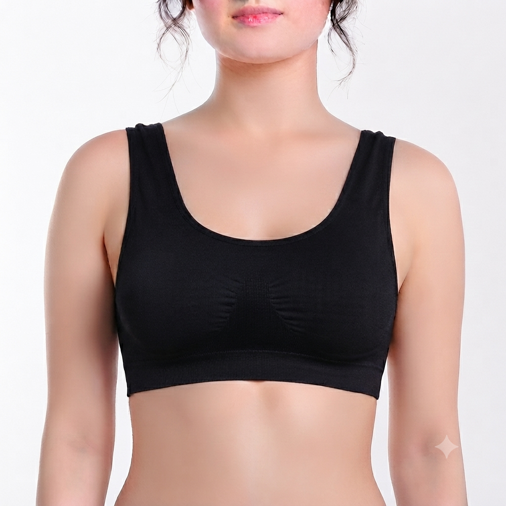 Women's Air Bra Blouse | Seamless Stretch Wireless Comfort Bra