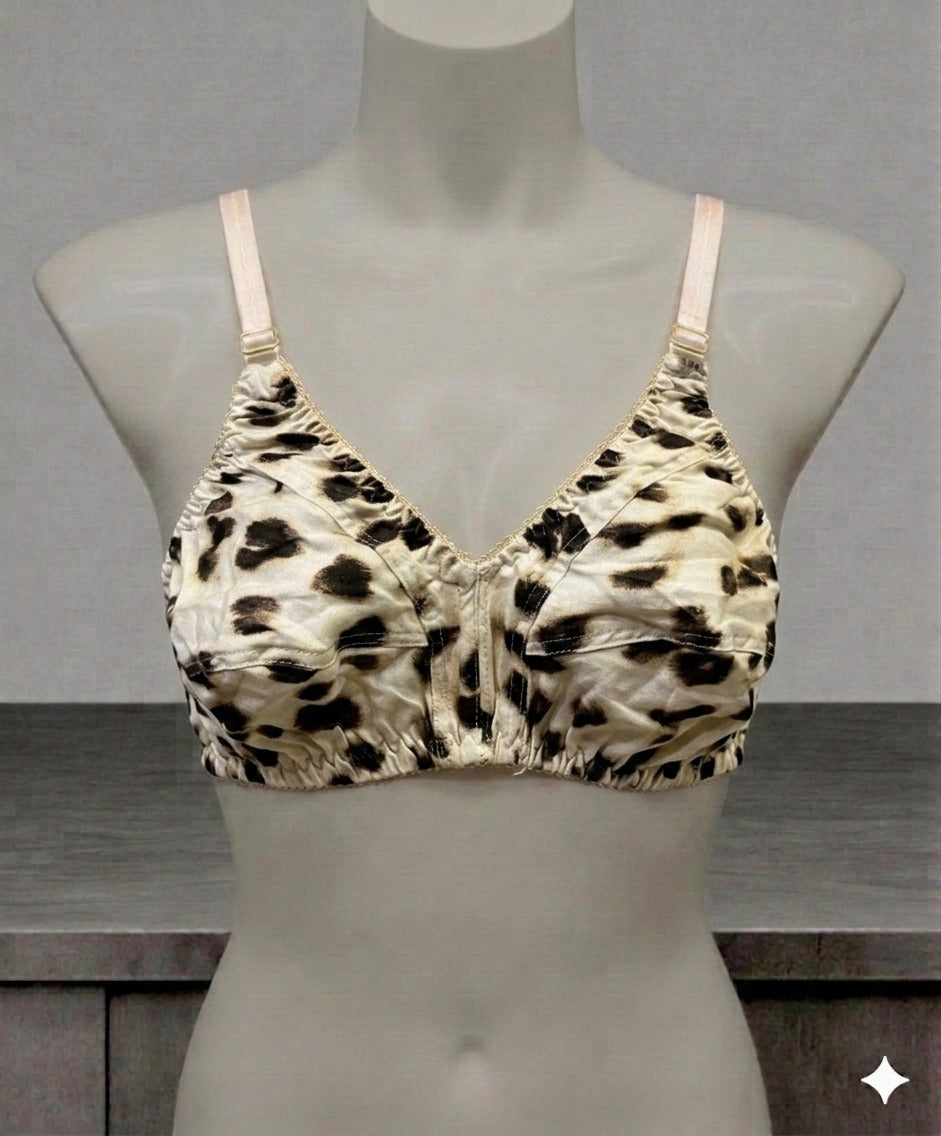 Pack of 5 Women’s Printed Cotton Bras | Breathable Everyday Comfort Bra | Soft Full Coverage Daily Wear Lingerie