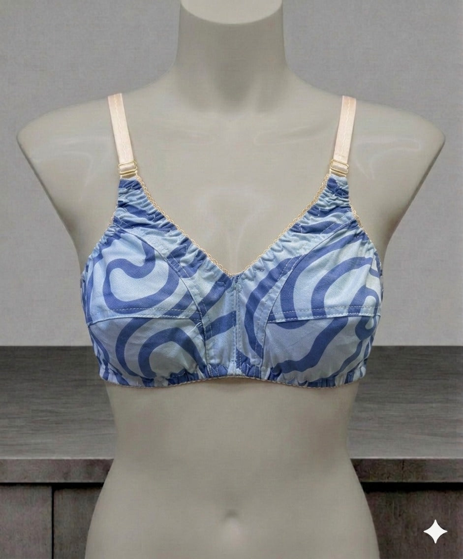 Pack of 5 Women’s Printed Cotton Bras | Breathable Everyday Comfort Bra | Soft Full Coverage Daily Wear Lingerie