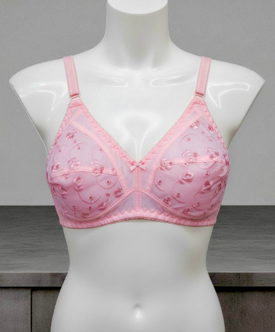 Embroidered Cotton Bra – Pack of 3
