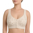 Front Open Button Bra in Cotton Jersey Stuff -Easy To Wear