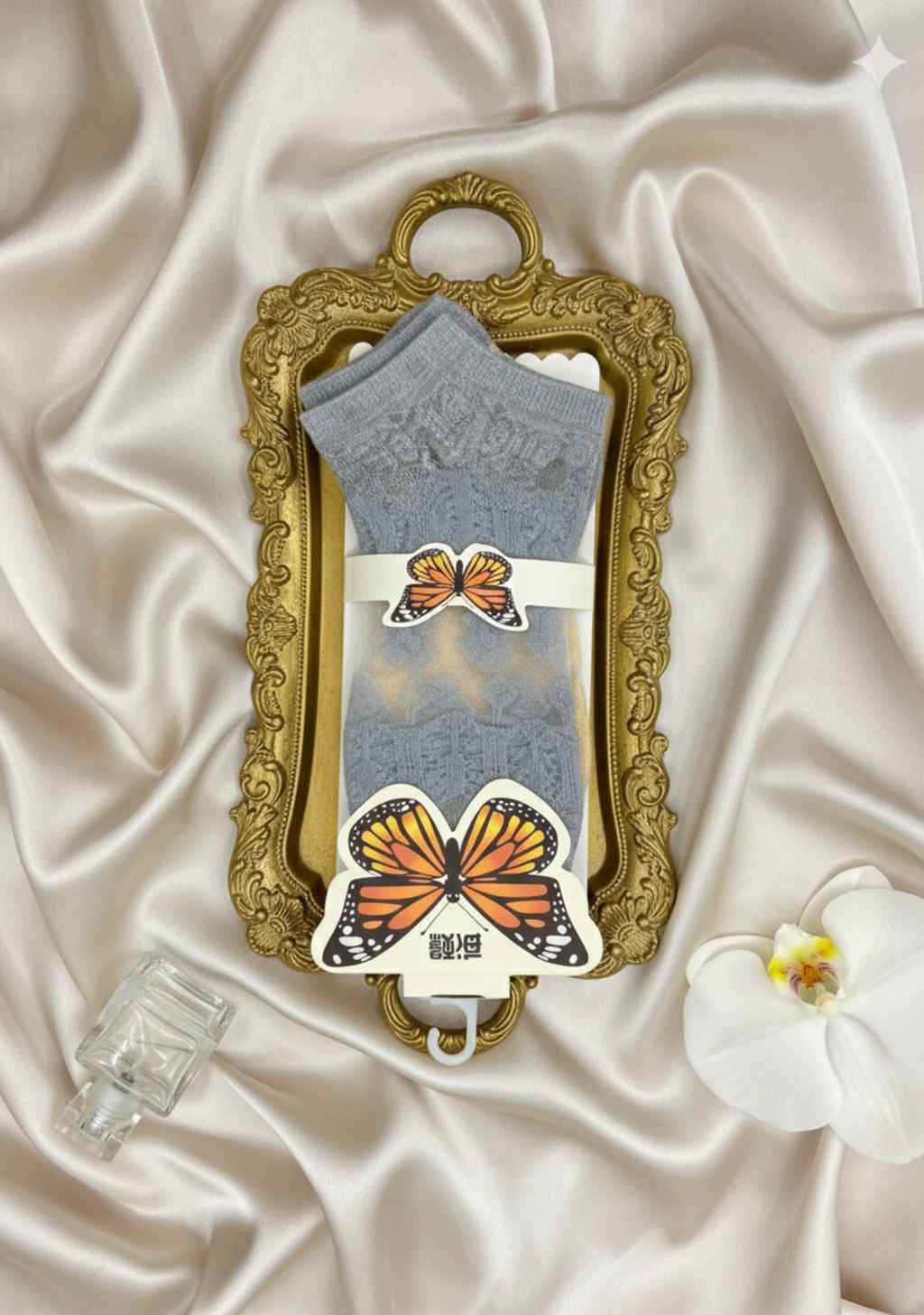 Elegant Butterfly Lace Socks – 5 Colors