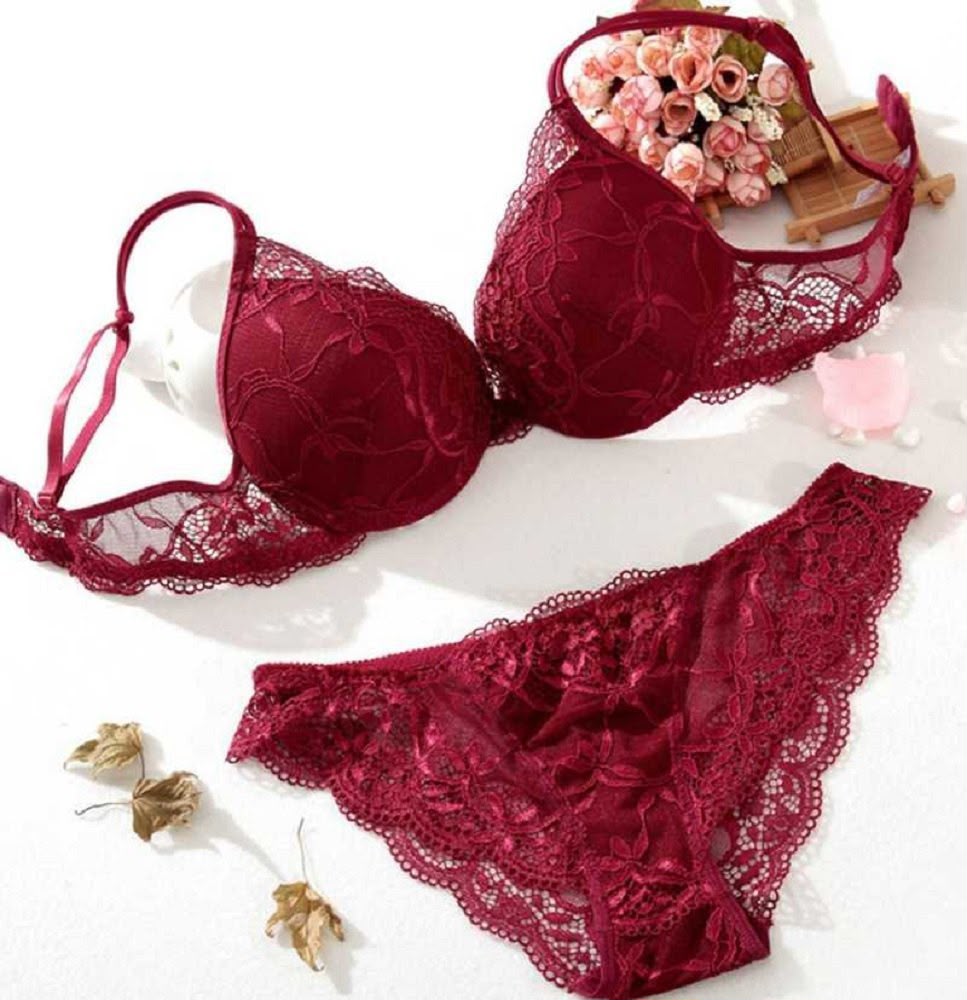 Women's Double Padded Fancy Bra & Panty Set | Soft & Stylish Lingerie