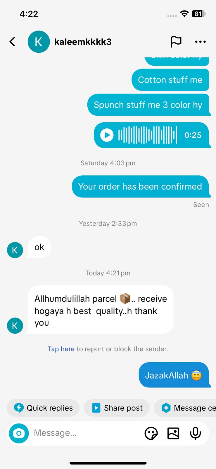 Customer review photo